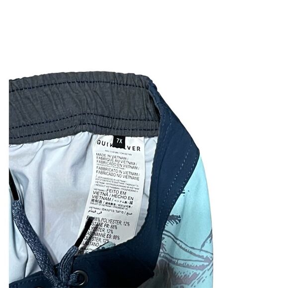 NWOT Quiksilver Tropical Print Board Shorts Boys 7x - Picture 8 of 8